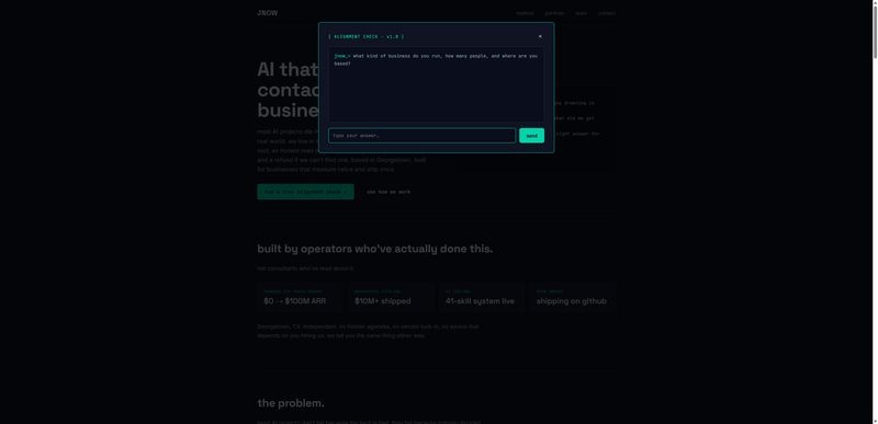 Screenshot of the JNOW 5-Minute Audit — an AI agent built on Cloudflare Workers and Anthropic Claude