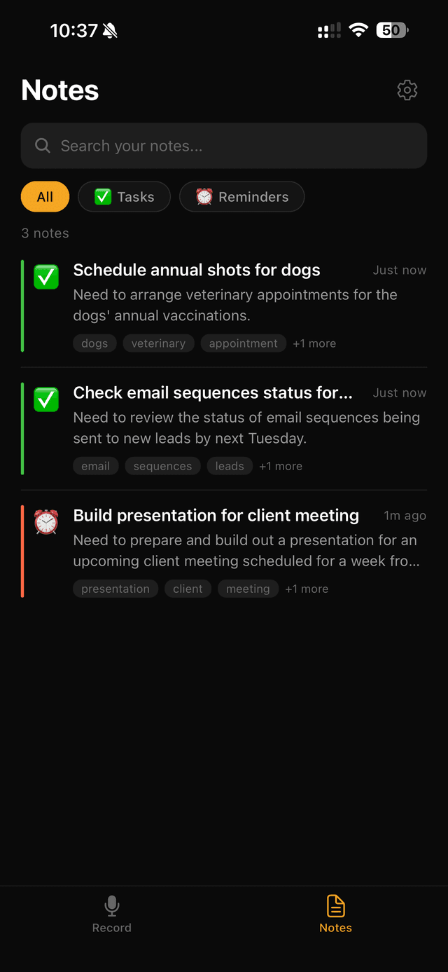 IdeaCatcher screen 3