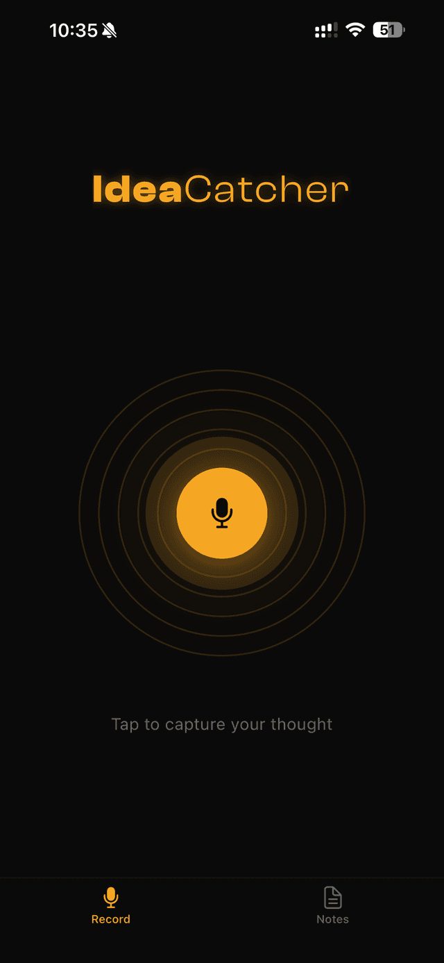 IdeaCatcher screen 1